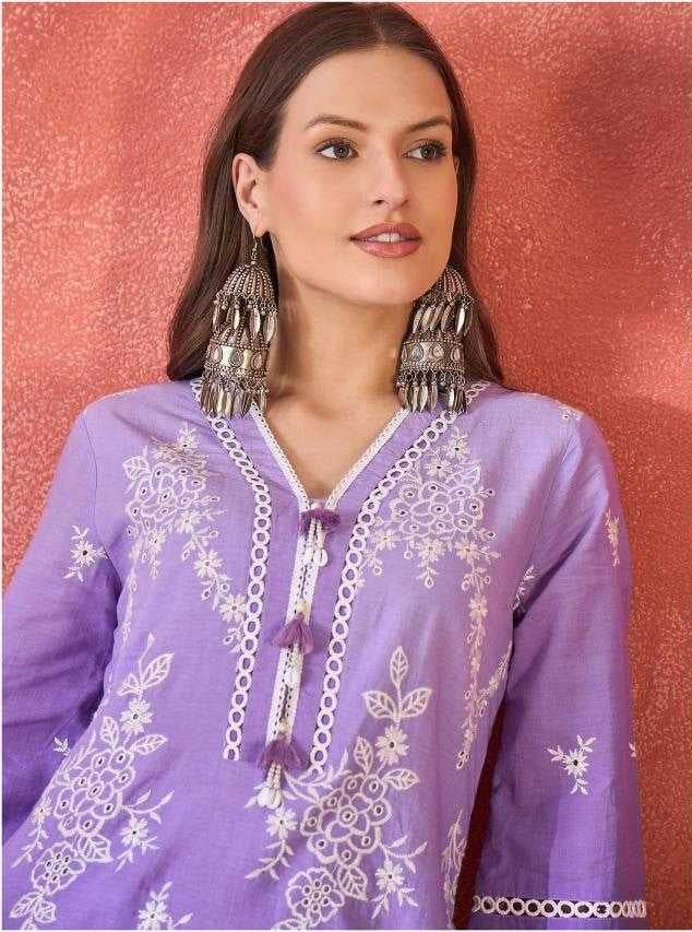 Pure Cotton Embroidered Chikankari Kurtis - MYLUXURY LANE ENTERPRISE